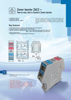 Catalogue Sheets - COMET Zener Barrier